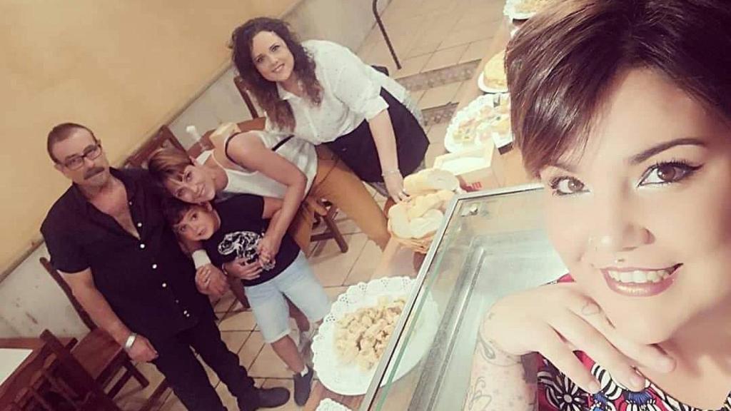 La familia el día de la inauguración