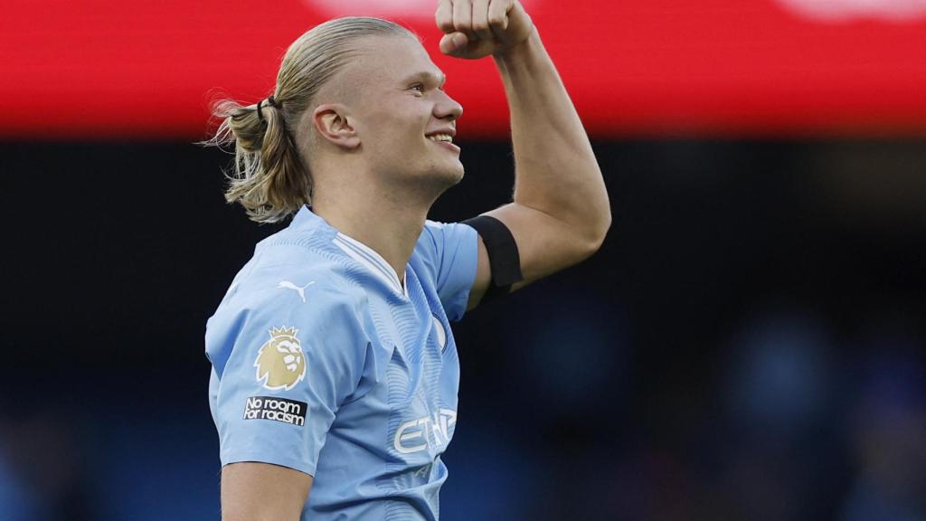 Haaland, con el Manchester City.