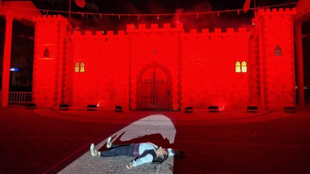 Recreación durante los Moros y Cristianos de Calpe.
