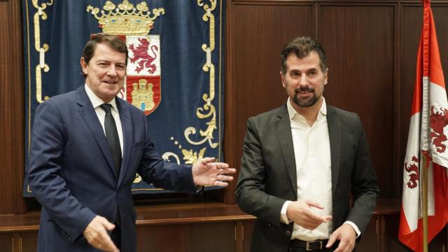 El presidente de la Junta, Alfonso Fernández Mañueco, se reúne con el portavoz del Grupo Parlamentario Socialista, Luis Tudanca Fernández