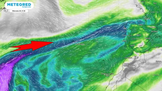El río atmosférico que afecta a España con origen en el mar de los Sargazos. Meteored.