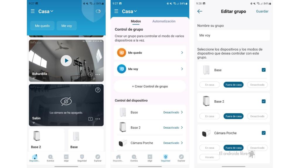 Interfaz actualizada de la app eufy Security