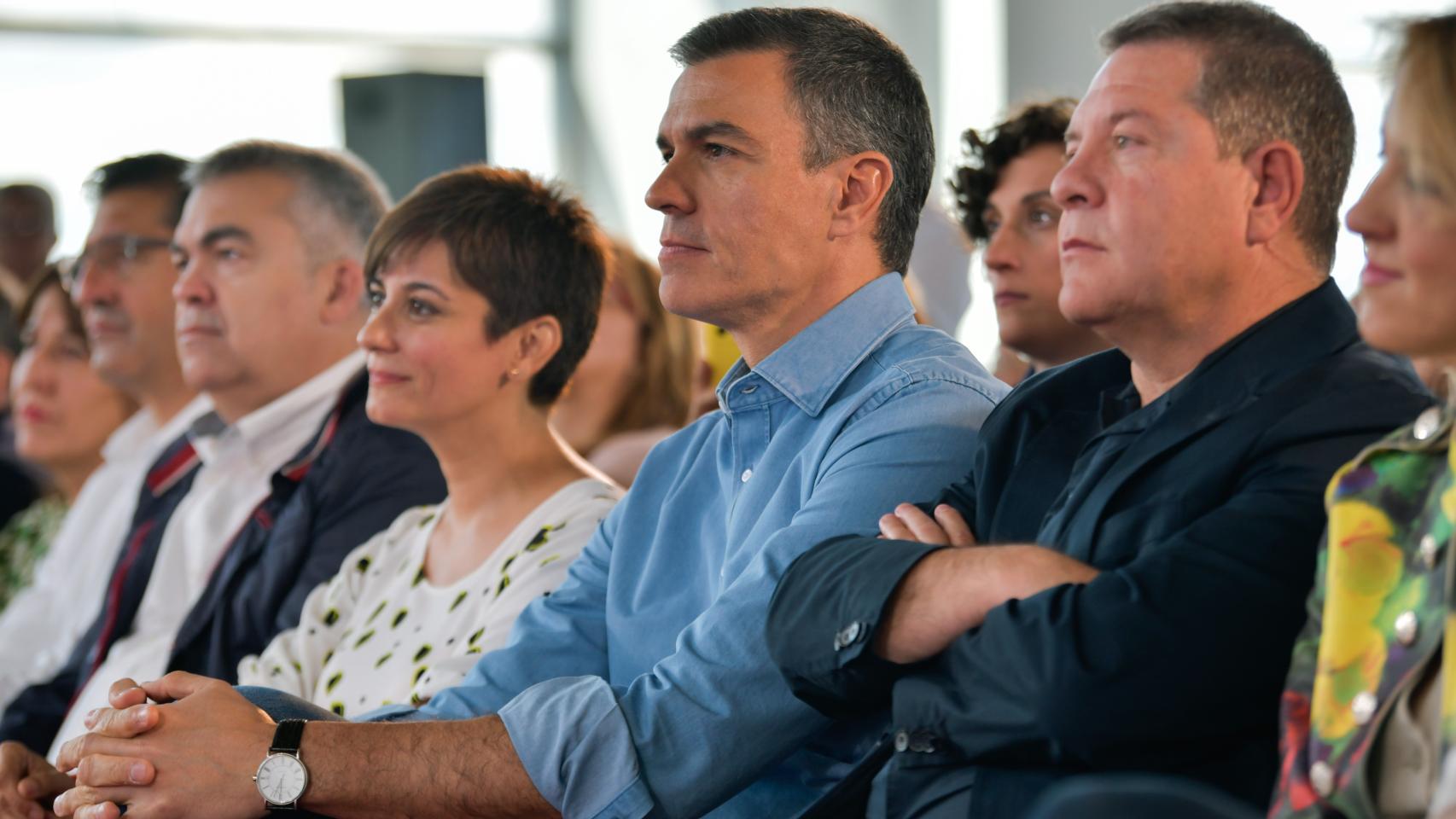 Pedro Sánchez y Emiliano García-Page el pasado 14 de mayo en el último acto público que coincidieron.