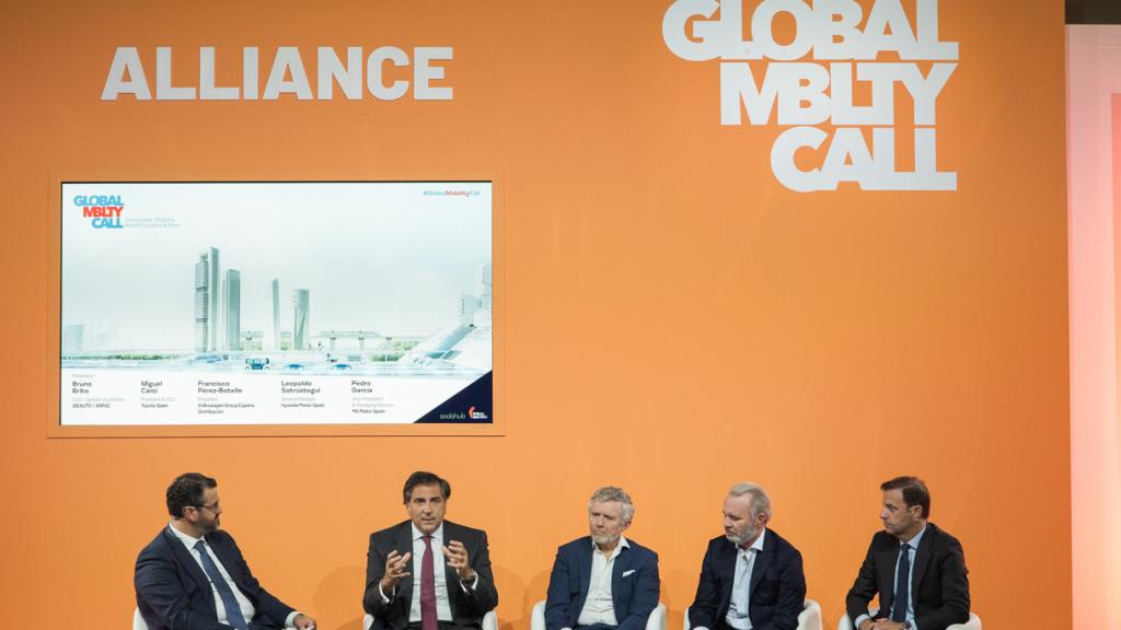 Un momento de la intervención de VW, Toyota, Hyundai y MG en el Global Mobility Call.