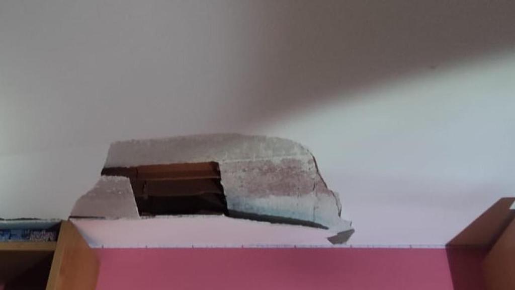 Derrumbe en el techo de una vivienda en Boecillo