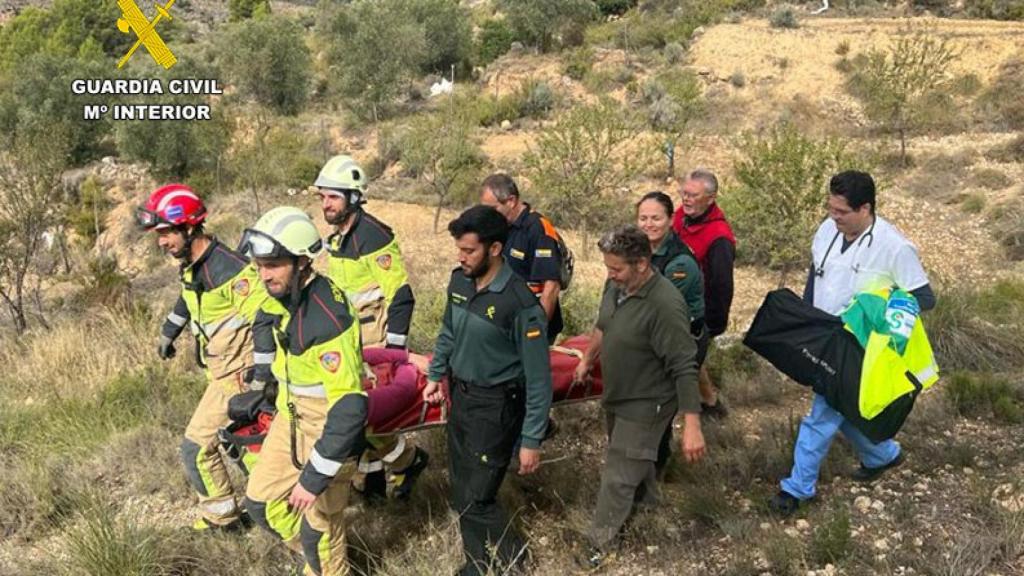 Rescate del hombre accidentado