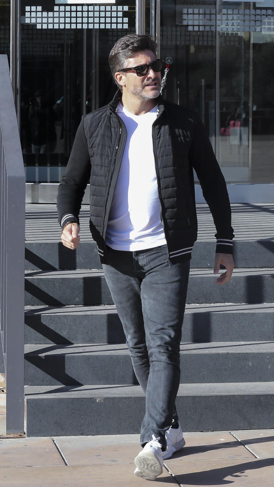 Toño Sanchís saliendo de los juzgados, en octubre de 2018.