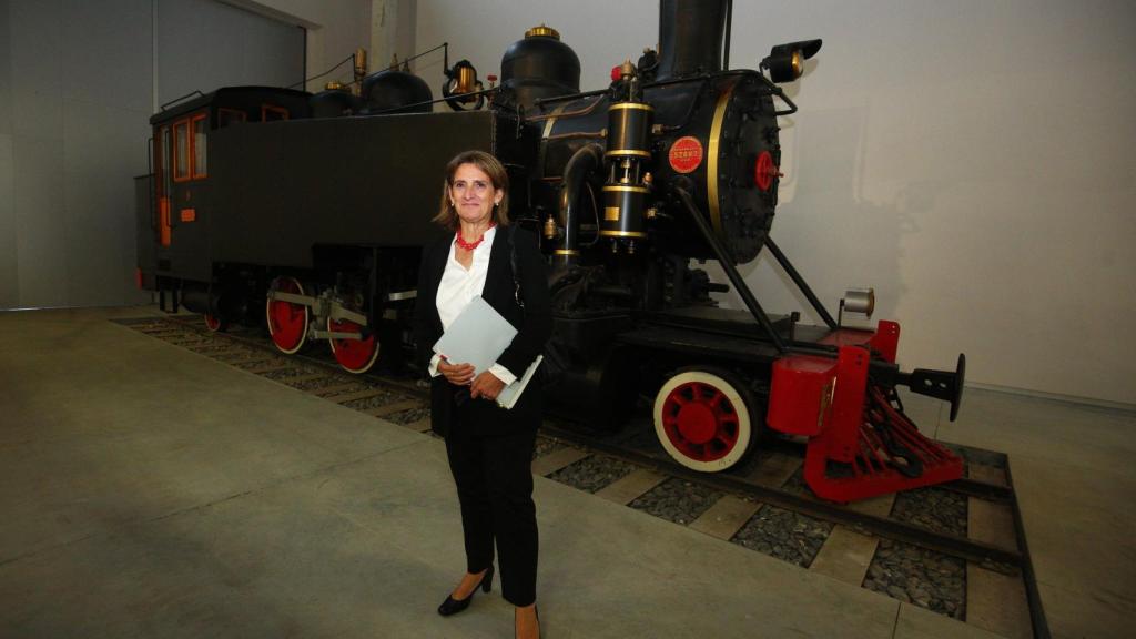 La ministra de Transición Ecológica en funciones, Teresa Ribera, durante la inauguración del evento sobre Transición Justa que se celebra en Ponferrada