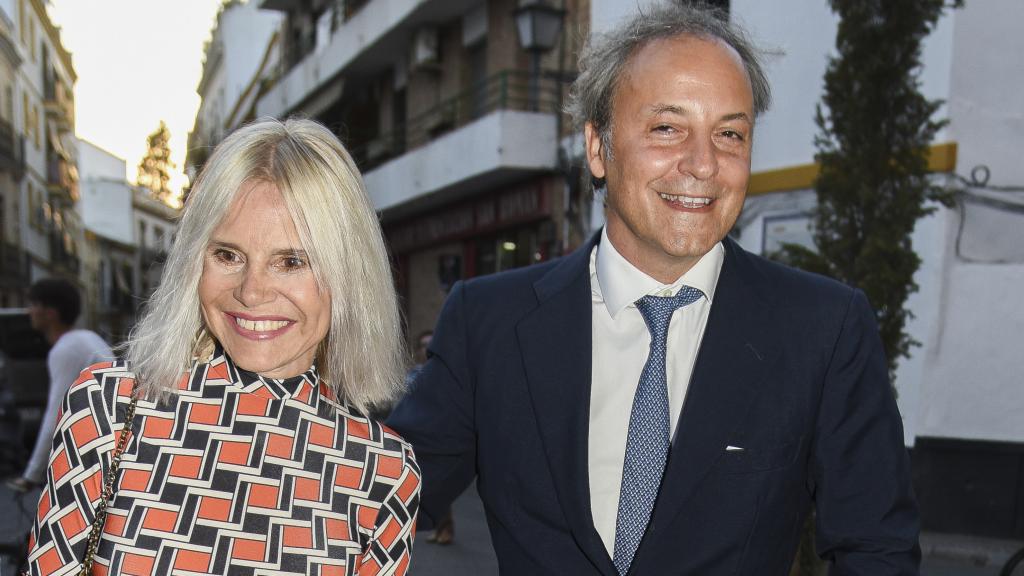 Eugenia Martínez de Irujo y Narcís Rebollo en el bautizo de la hija de los duques de Huéscar.