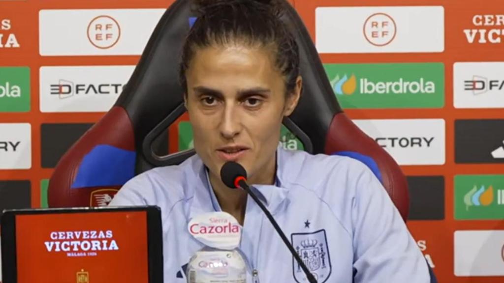 Montse Tomé, en la rueda de prensa previa al Italia - España.