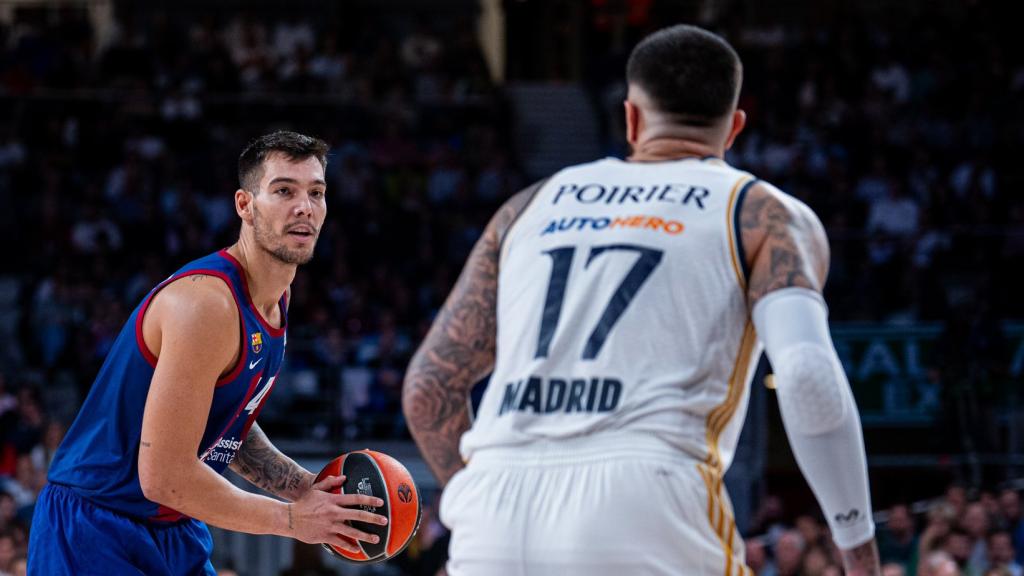 Willy Hernangómez, ante Poirier.