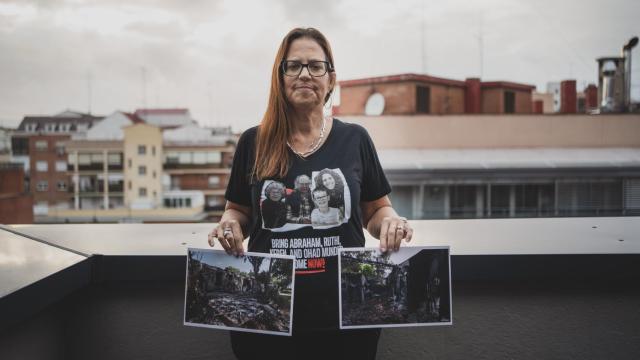 Merav Mor Raviv, familiar de cuatro rehenes de Hamás, durante su conversación con EL ESPAÑOL.