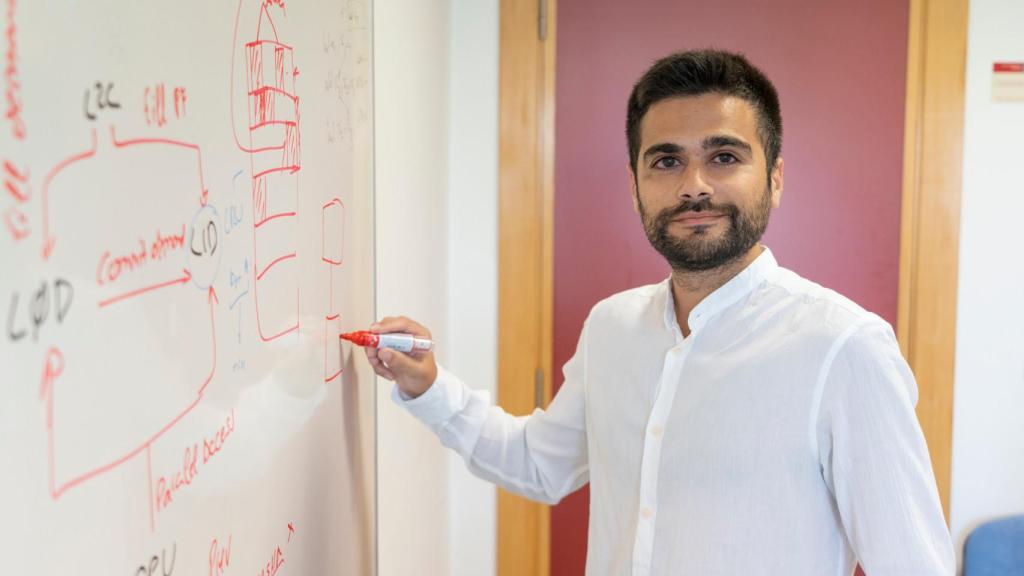 Francisco Muñoz Martínez en un aula de la Universidad de Murcia