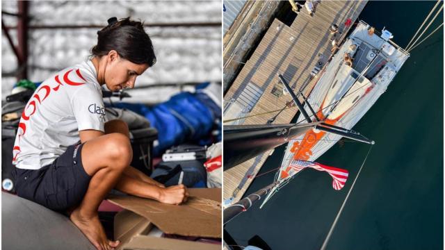 Cole Brauer en su barco