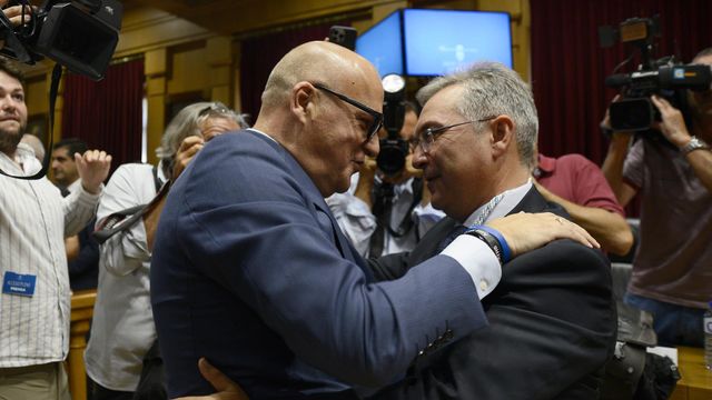 Baltar y el actual presidente de la Diputación de Ourense, Luis Menor.