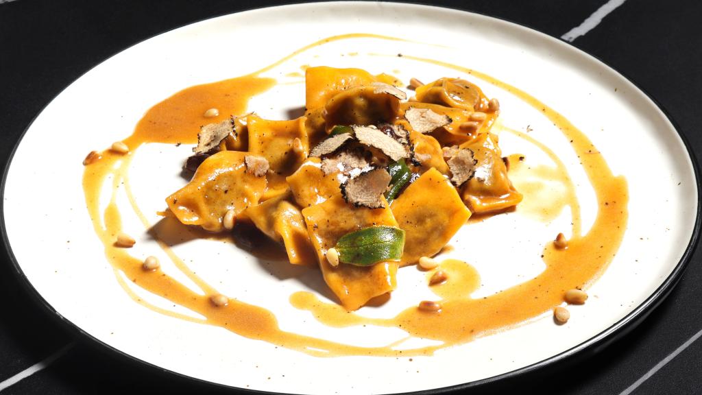 Raviolis Plin al brasato de Leonardo.