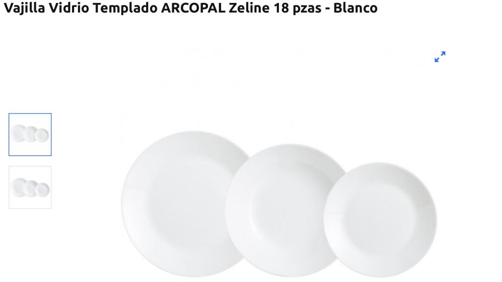 Vajilla vidrio templado.