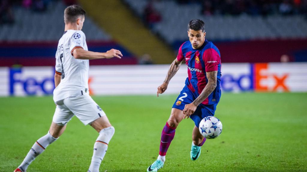 Joao Cancelo en su último partido frente al Barça