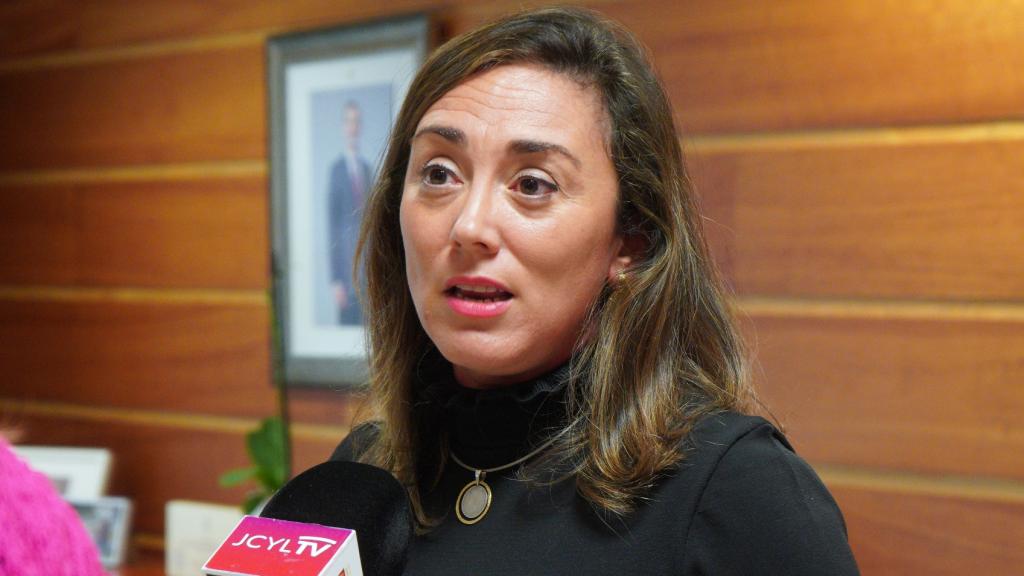 La consejera de Movilidad y Transformación Digital, María González Corral, durante su intervención de este viernes.