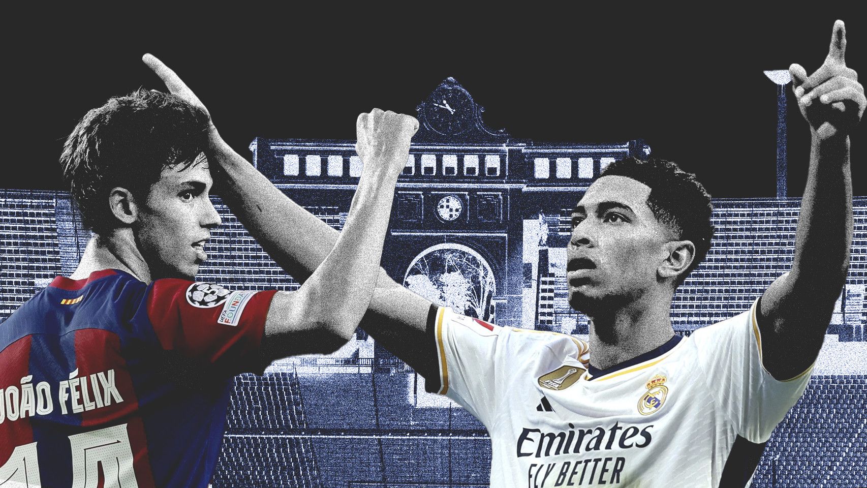 Joao Felix y Jude Bellingham, en un fotomontaje
