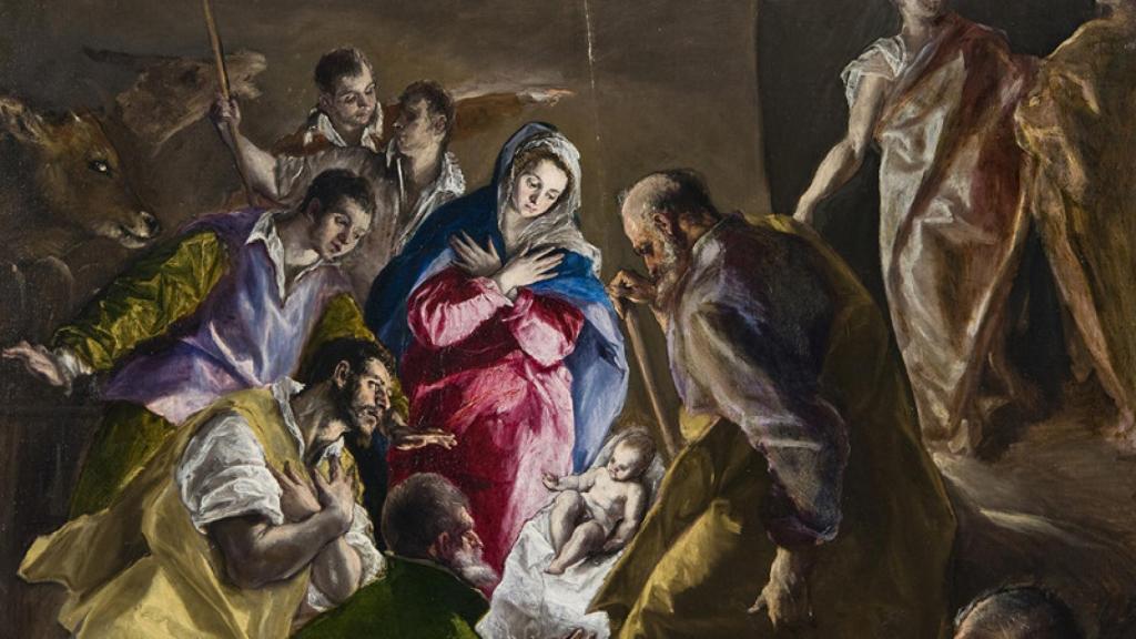 El Greco: 'Adoración de los pastores' (detalle), 1577-1579