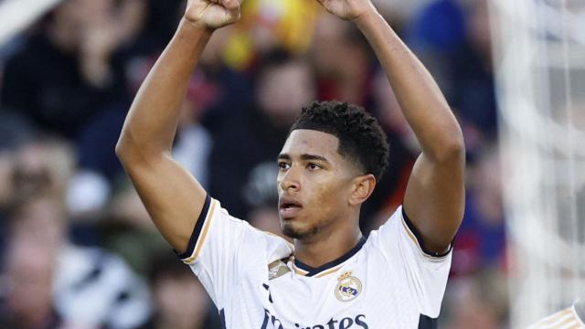 Bellingham celebra el segundo gol ante el Barcelona.