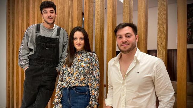 Javier Claudio, Helena Ruiz y Jaime Gómez.