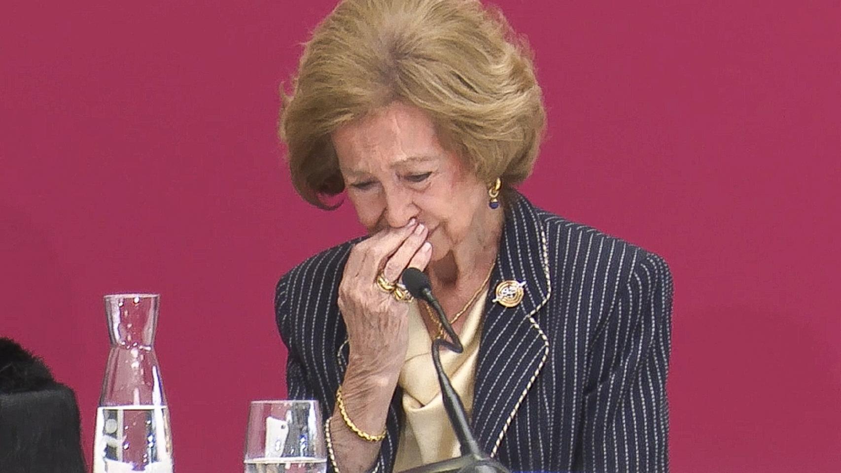 La reina Sofía durante el acto en honor a Emilio Lora-Tamayo.