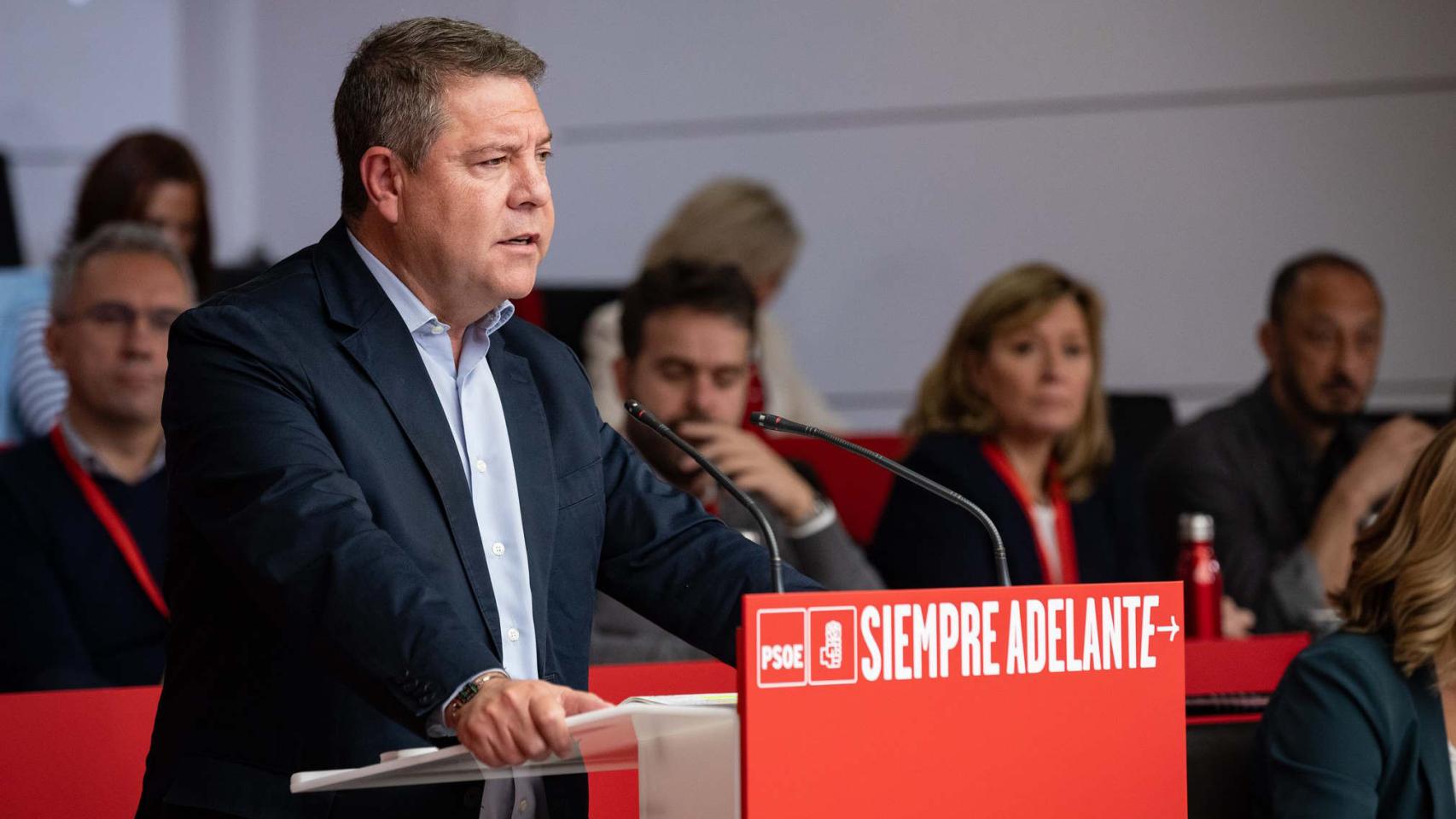 Emiliano García-Page, este sábado en el Comité Federal del PSOE