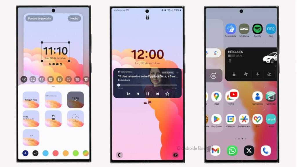 Pantalla de inicio y bloqueo