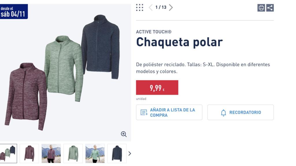 Chaqueta polar.