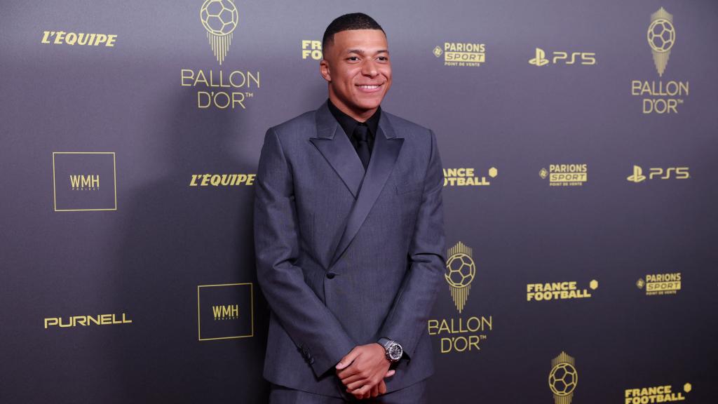 Mbappé, en la alfombra roja del Balón de Oro 2023