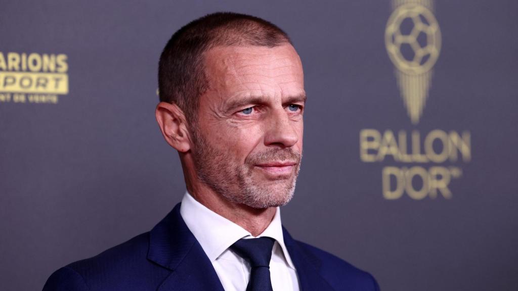 Aleksander Ceferin, antes de la Gala del Balón de Oro.