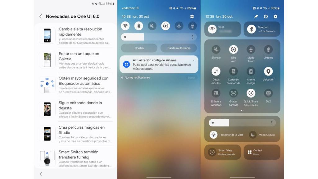 Capturas de pantalla de One UI 6