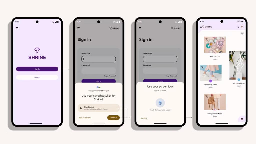 Las llaves de acceso en Android