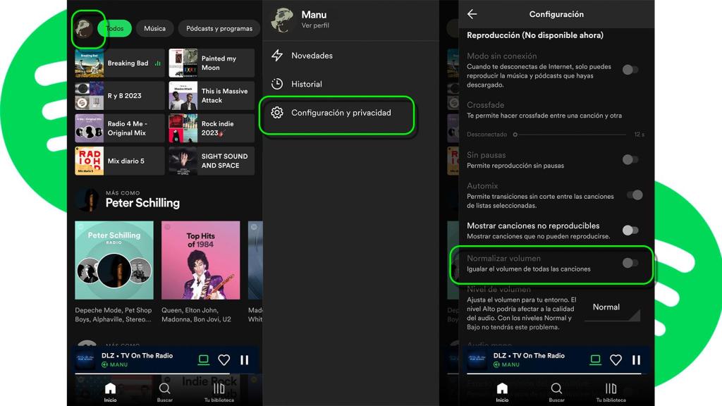 Así se desactiva la función en Spotify