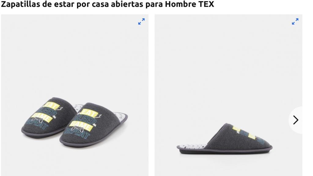 Zapatillas de estar por casa.
