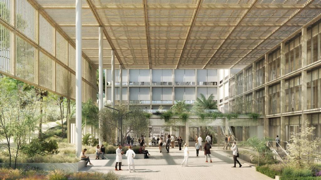 Render del interior del CaixaResearch Institute.