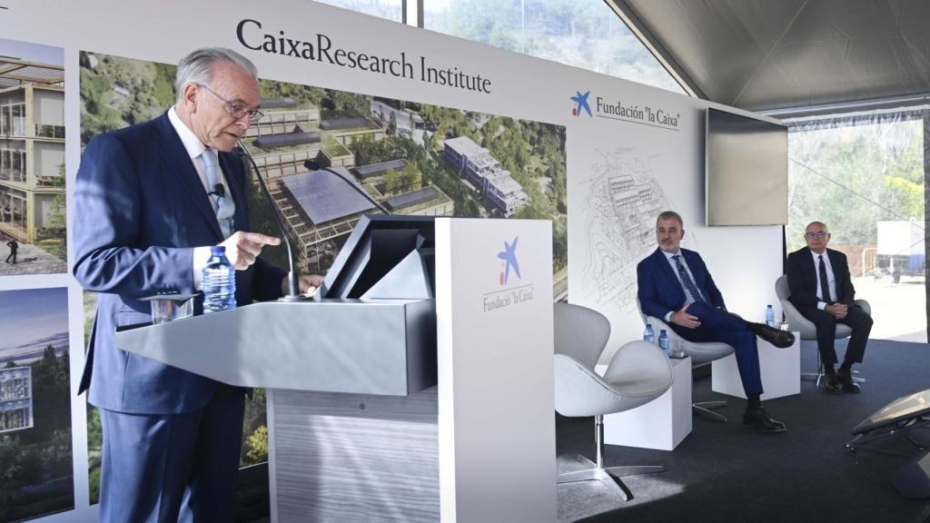 El presidente de la Fundación ”la Caixa”, Isidro Fainé, durante la presentación del CaixaResearch Institute.