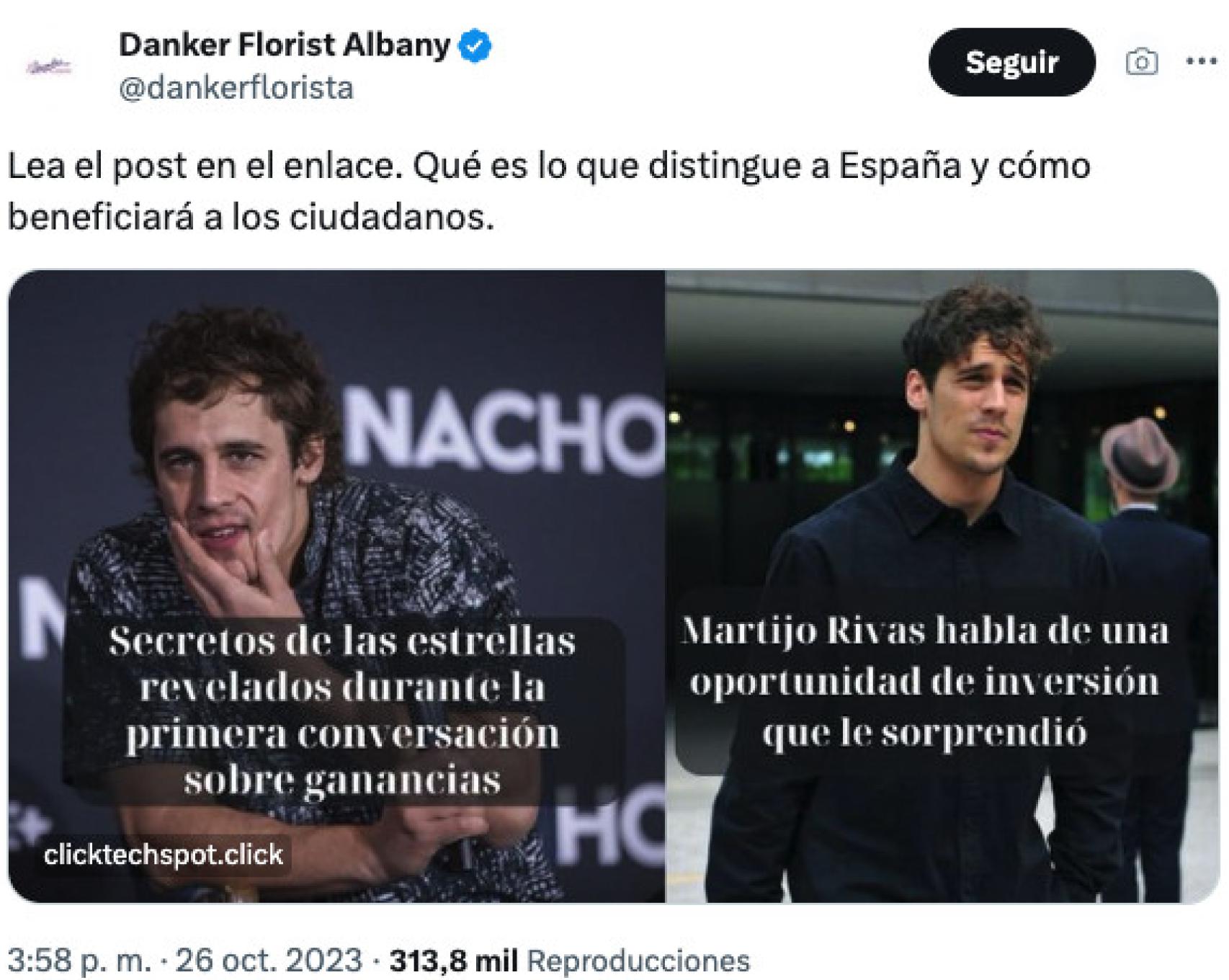 Captura de pantalla de la estafa.