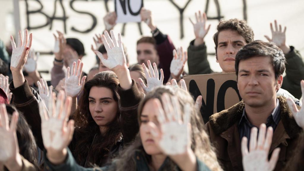 María, en el nacimiento del movimiento contra ETA Manos Blancas.