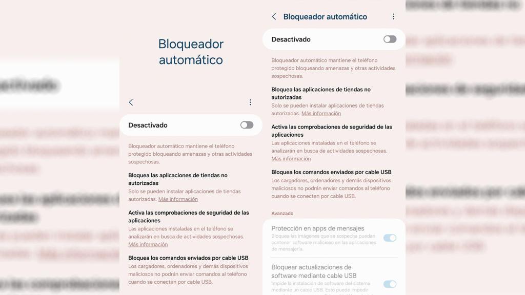 Bloqueador automático en un Samsung Galaxy S23 Ultra