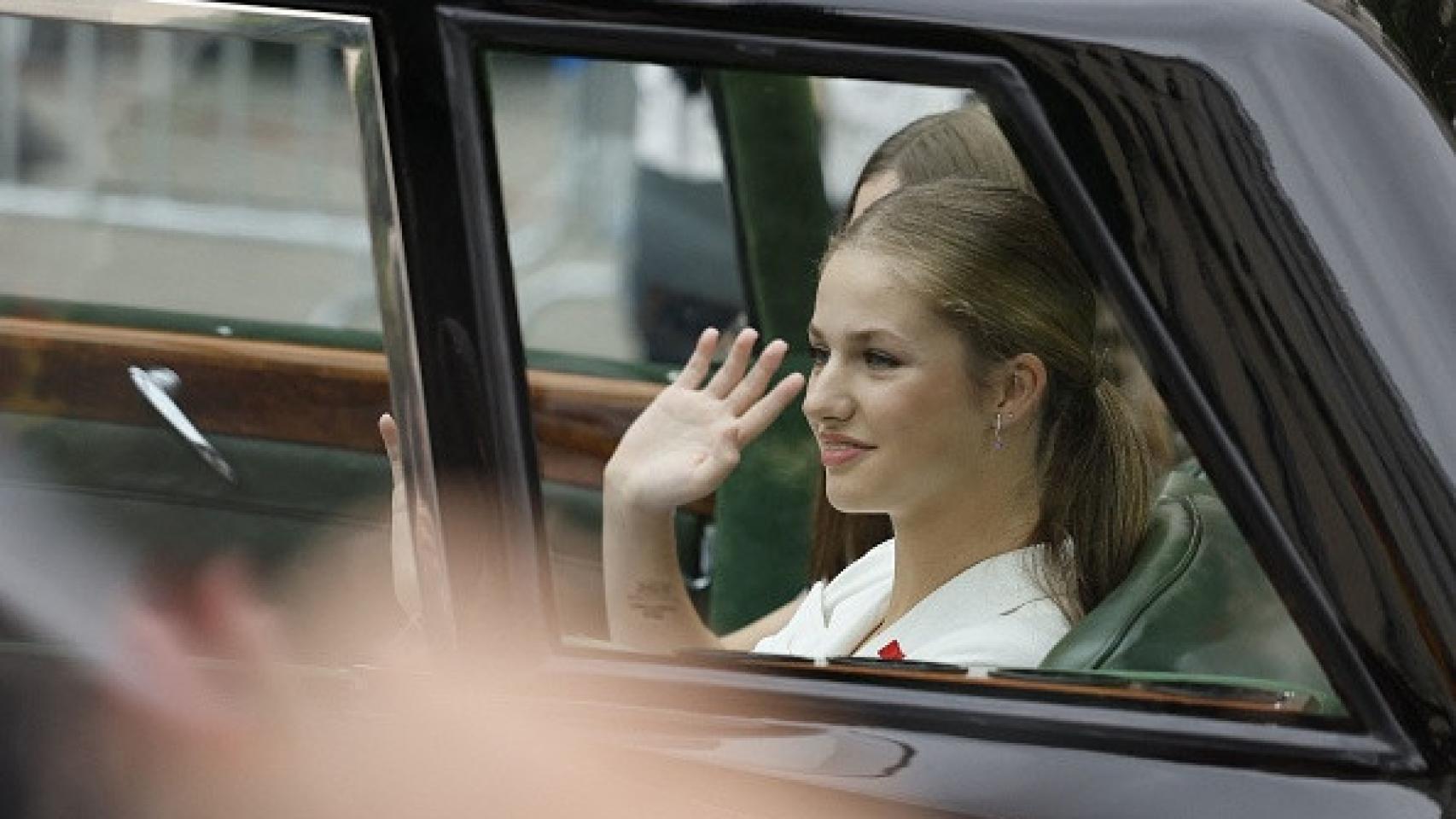 Leonor llegando al Congreso