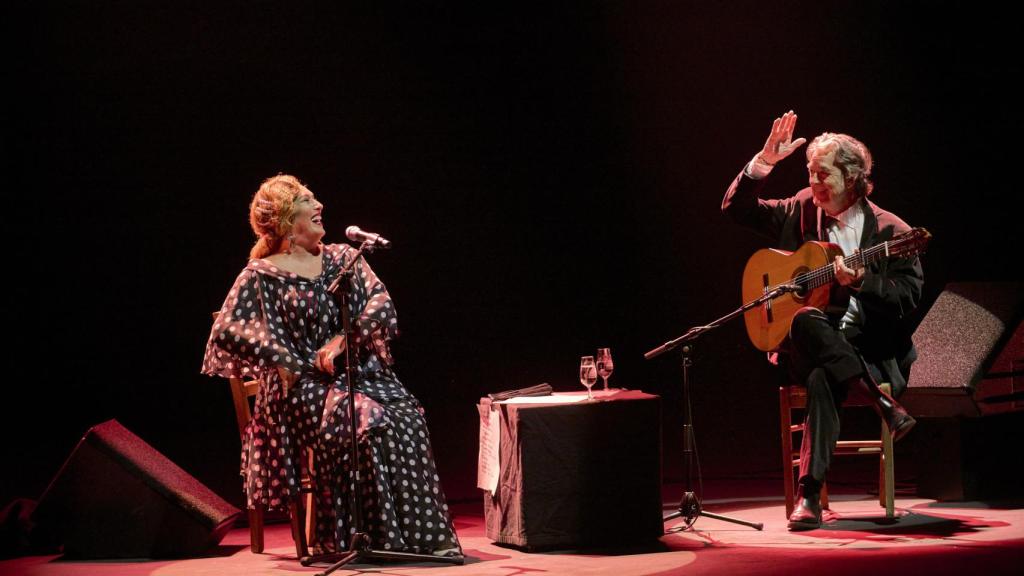 Estrella Morente y Rafael Riqueni, durante su actuación en la SUMA Flamenca de Madrid.