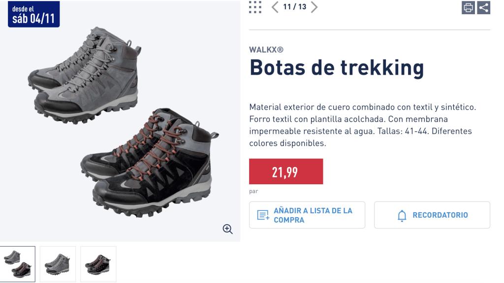 Botas de trekking.