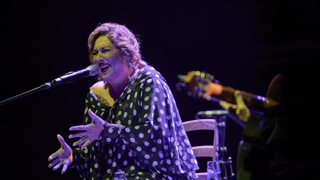 Estrella Morente y Rafael Riqueni, durante su actuación en la SUMA Flamenca de Madrid.