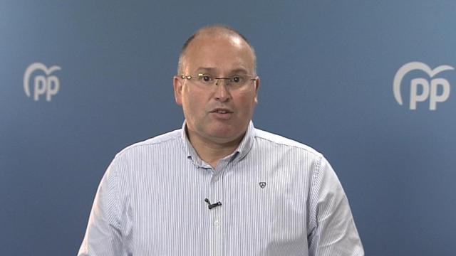 El vicesecretario de Organización del PP, Miguel Tellado, este lunes en Génova.