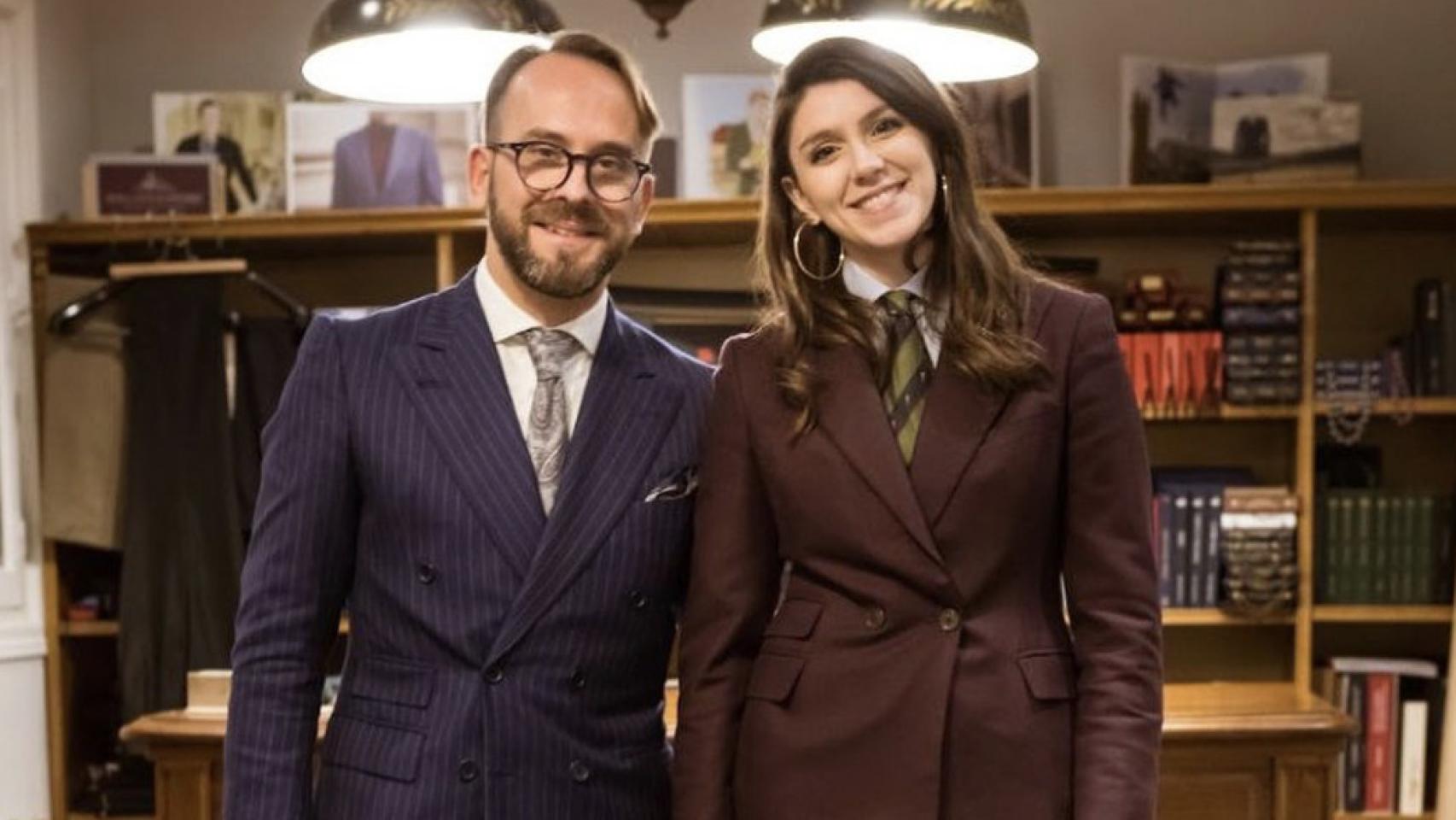 Agustín García Montero y Lucía Serrano, dueños actuales de la sastrería.