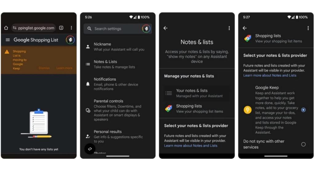 Lista de la Compra en el asistente de Google