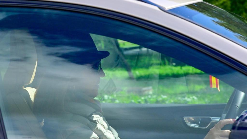 La infanta Elena llegando a la comida por el 85 cumpleaños de su madre.